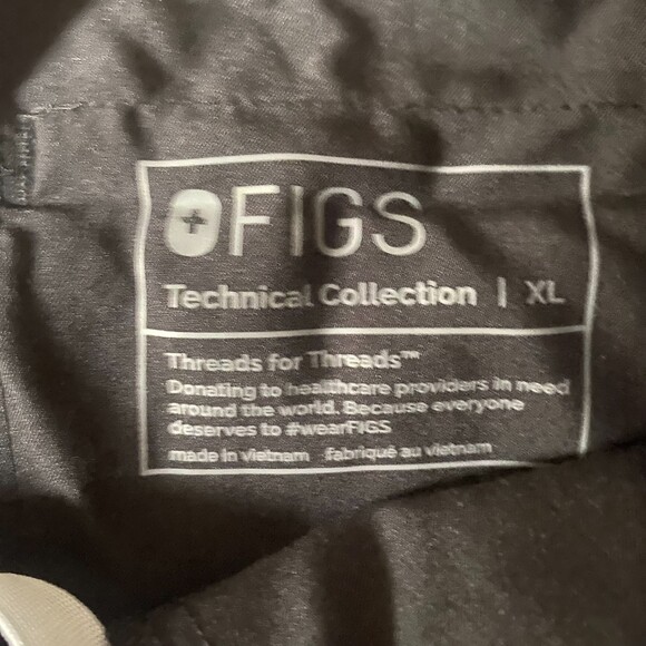 FIGS Technical Collection Men's Axim Cargo Scrub Pant - Black XL - Picture 10 of 12